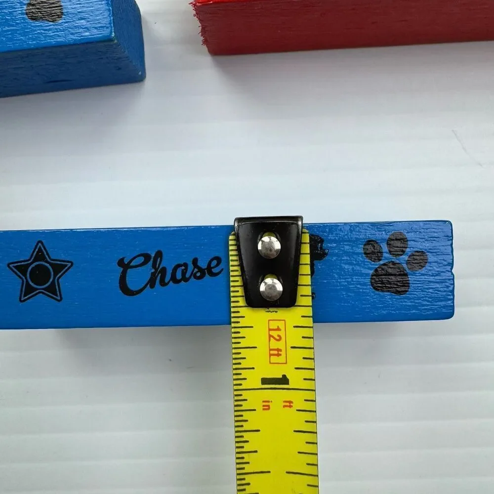 Paw Patrol Wooden 48 Blocks Yellow Red Blue Tumbling Tower Chase Luna Marshall